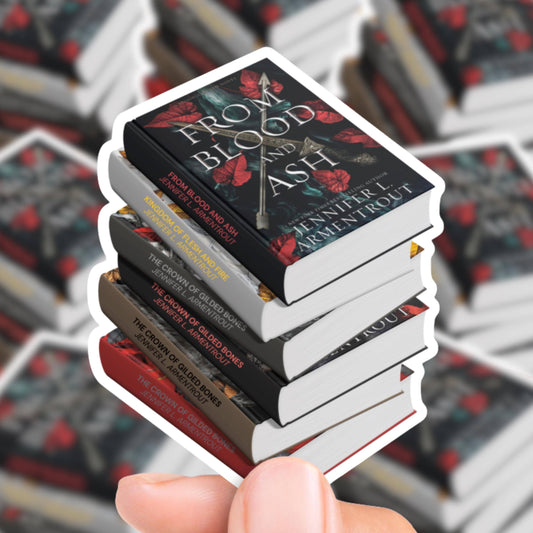 Blood and Ash Book Stack Sticker