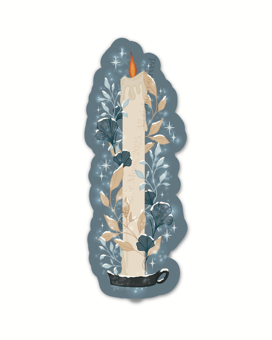 Winter Wonderland Candle Stick Die-Cut Bookmark