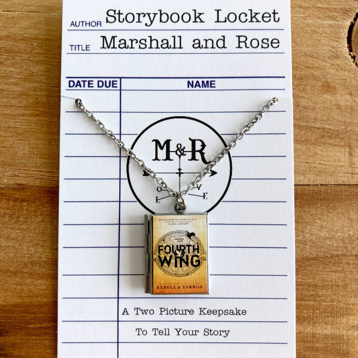 Book Locket Necklace - Fourth Wing