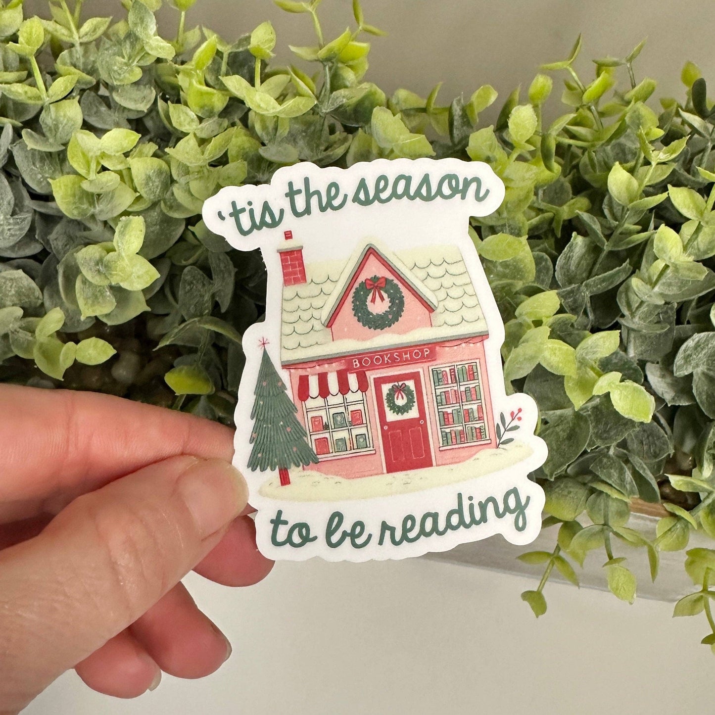 'Tis the Season to Be Reading Sticker