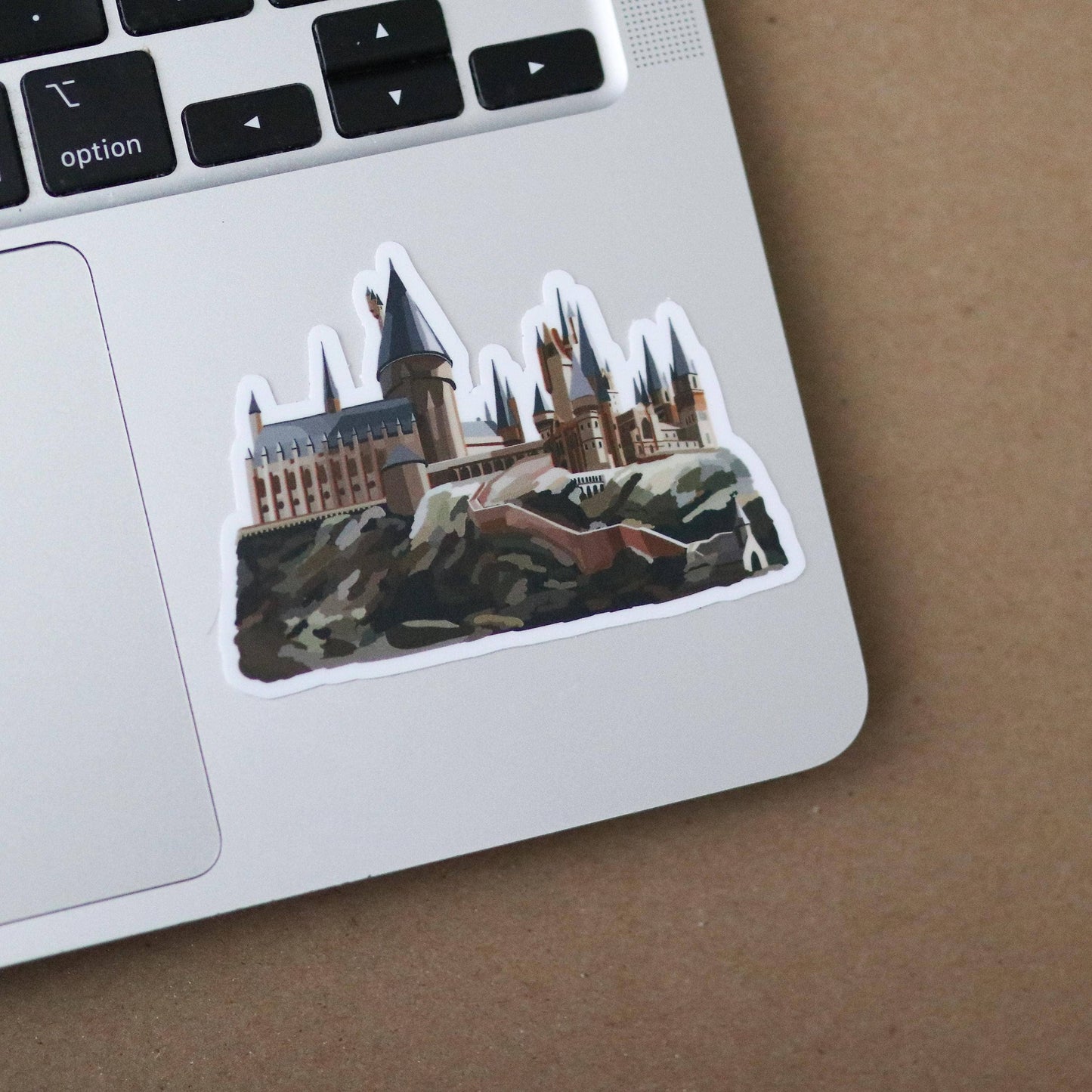 Castle HP Waterproof Sticker For Laptop & Water Bottle