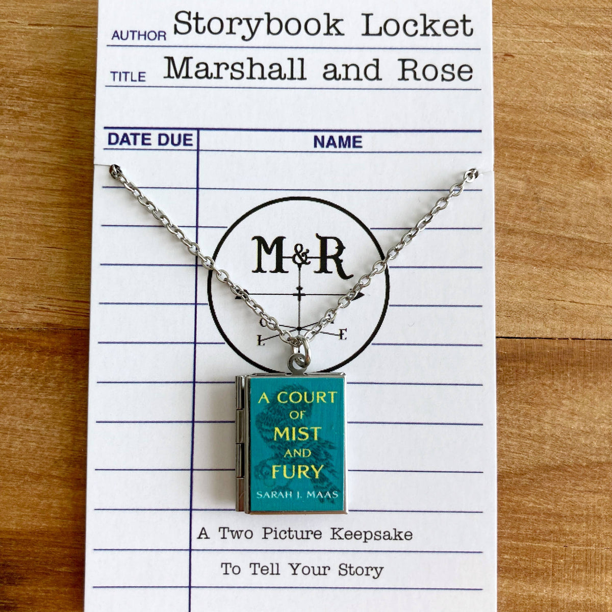 Book Locket Necklace - A Court of Mist and Fury