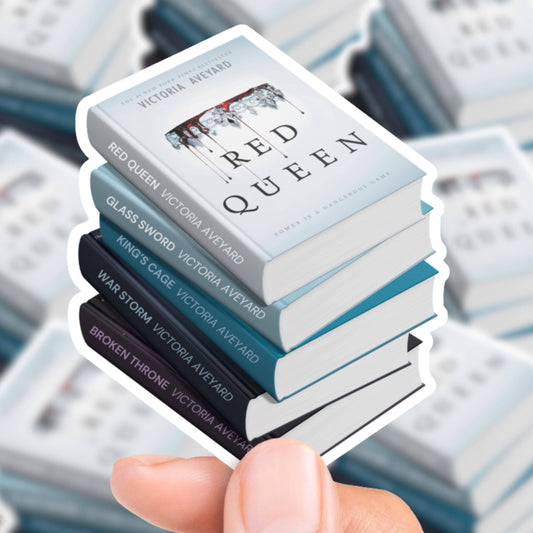 Red Queen Series Book Stack Sticker
