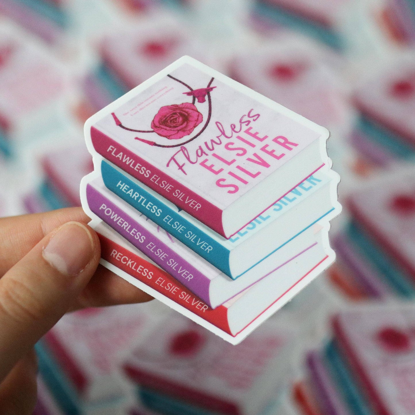 Chestnut Springs Book Stack Waterproof Sticker