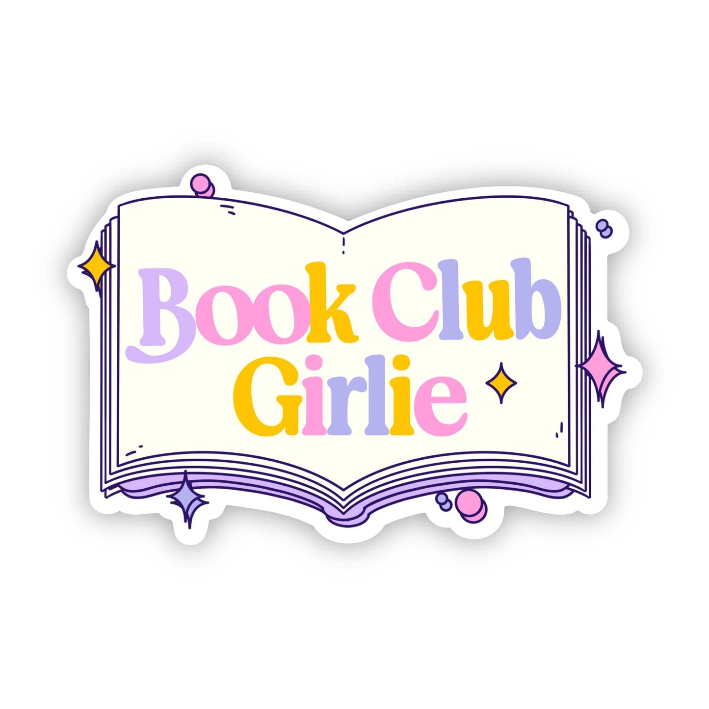 Book Club Girlie Pastel Sticker