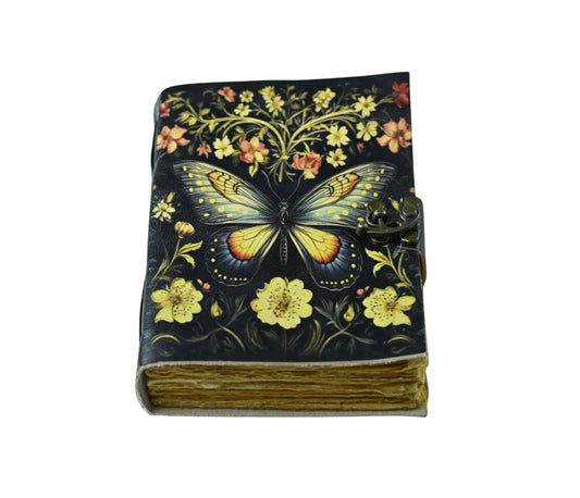 Butterfly Leather Journal Travel Notebook Handmade Celtic