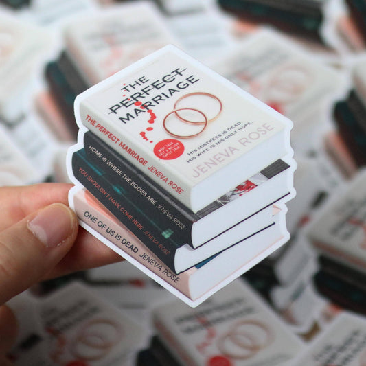 Jeneva Rose Book Stack Sticker