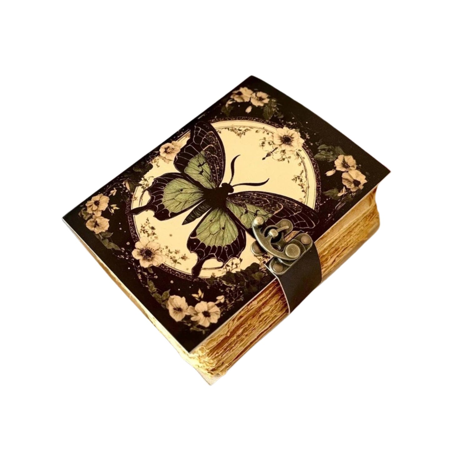 Butterfly Vintage Leather Refillable Journal Notebook Diary