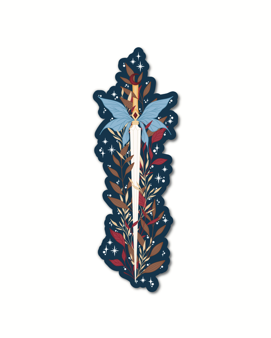 Navy Faerie Dagger Die-Cut Bookmark