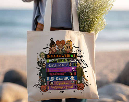 Hocus Pocus VHS Horror Movie Icons Halloween Tote Bag