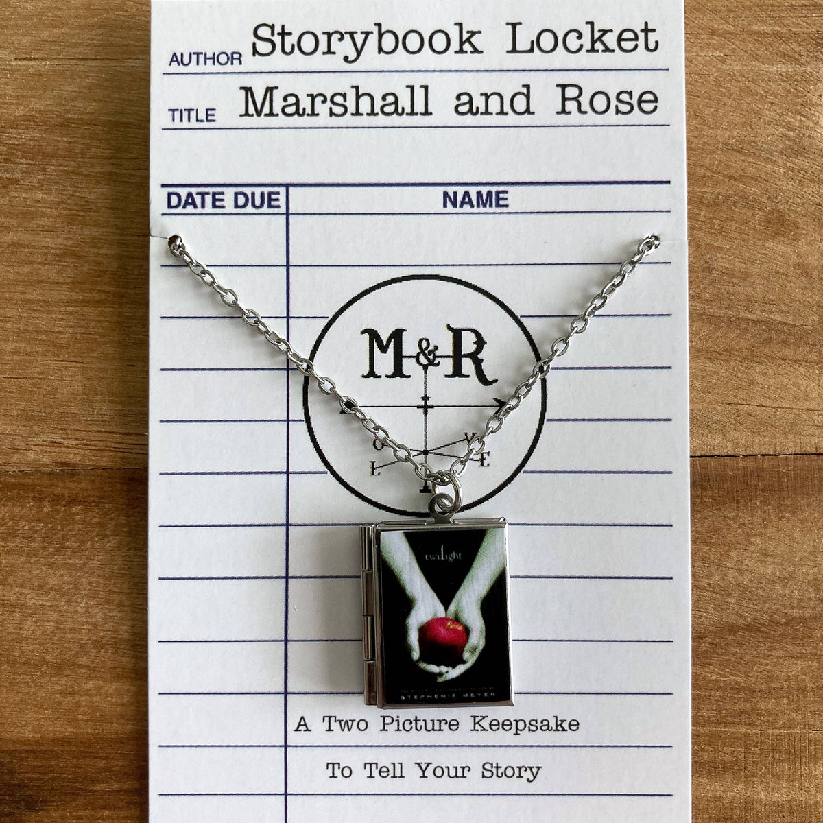 Book Locket Necklace - Twilight