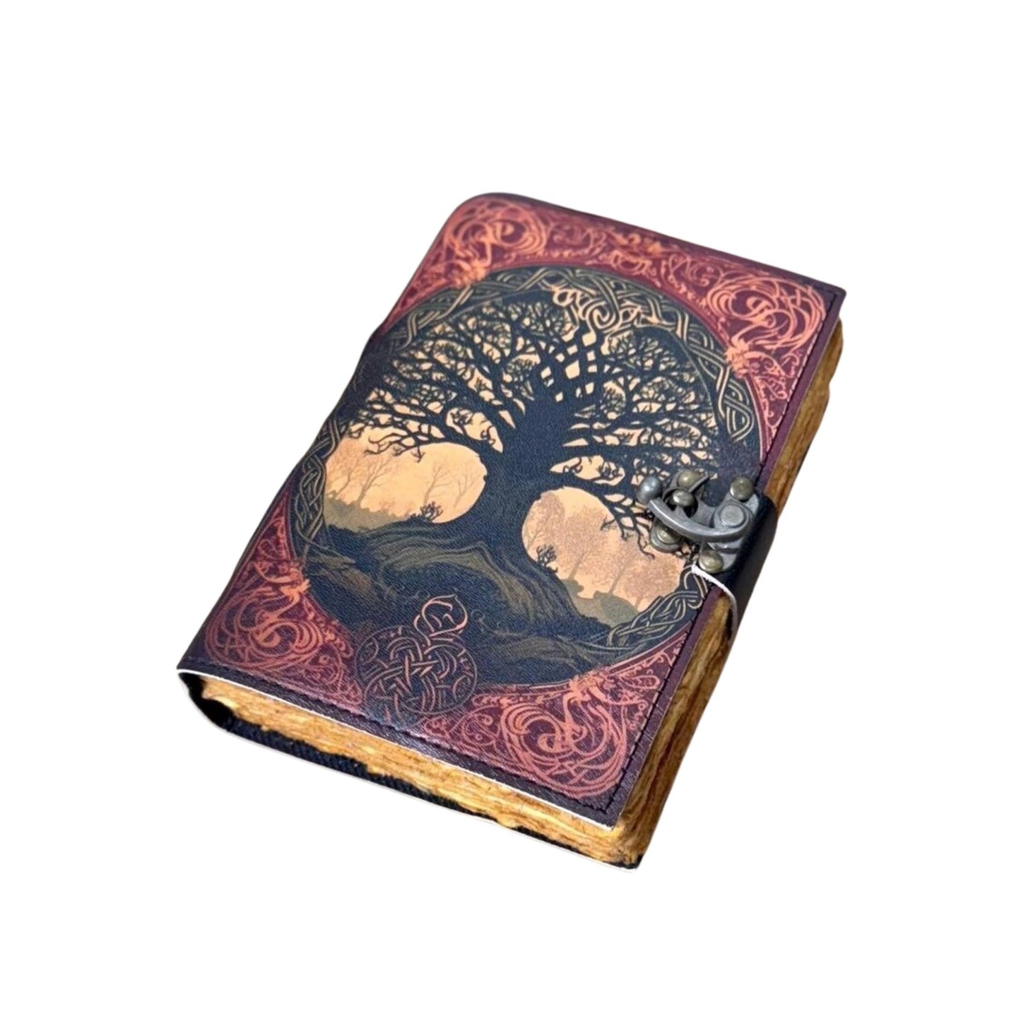 Tree of Life Leather Journal | Vintage Deckle Paper Diary