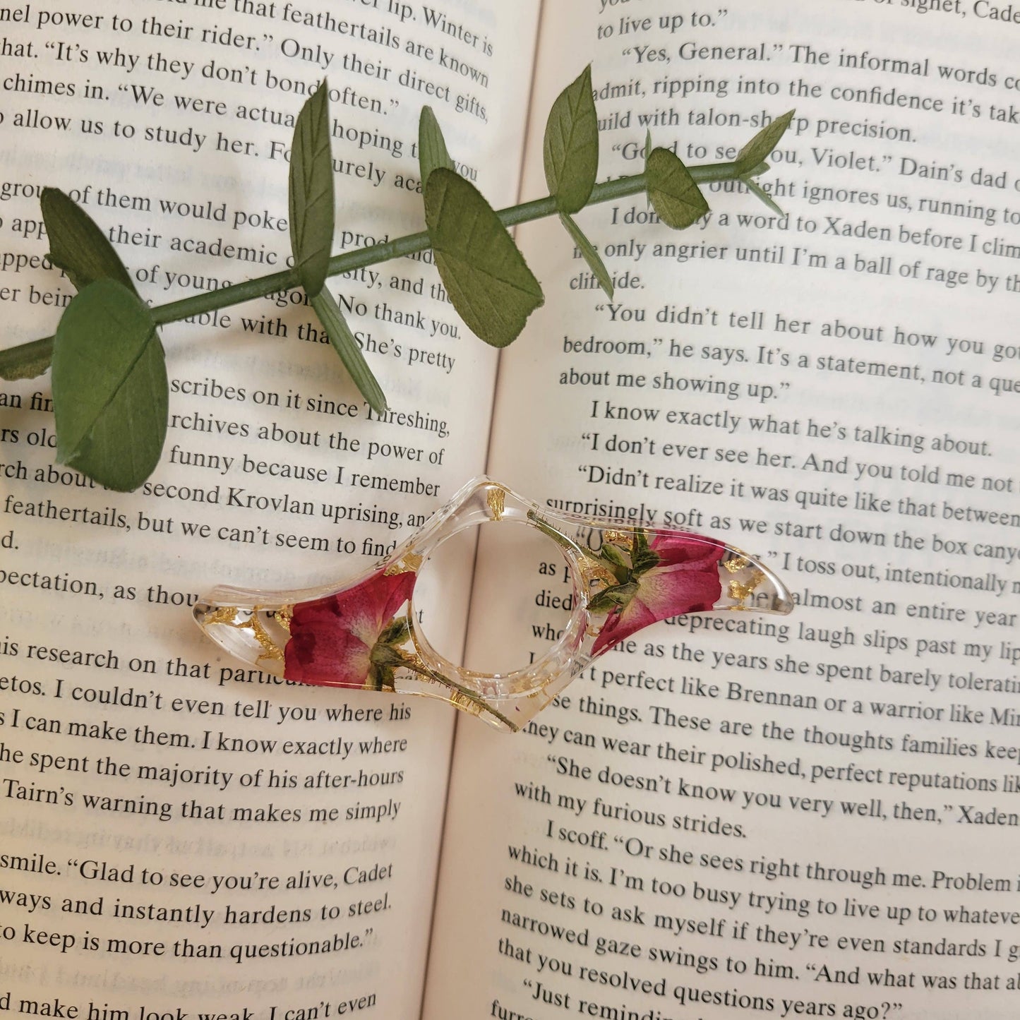 Floral Book Page Holder, Flower Thumb Page Spreader