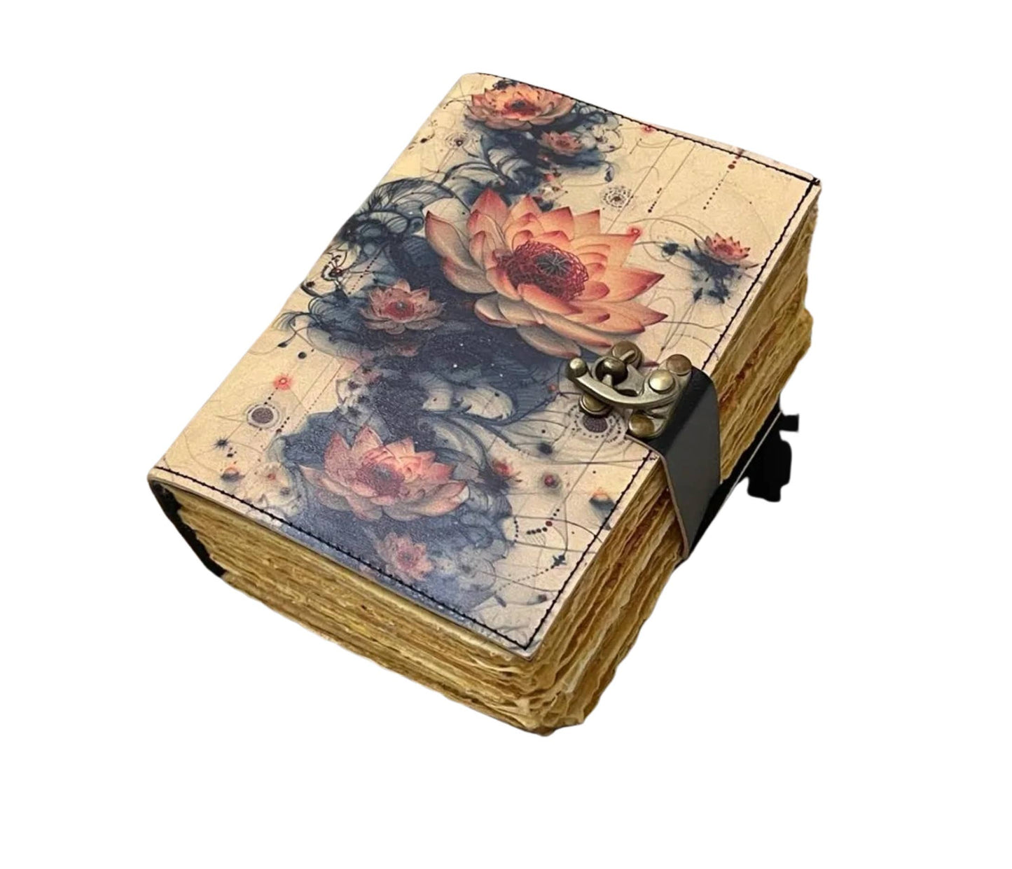 Flower Leather Journal Vintage Travel Notebook Celtic Diary