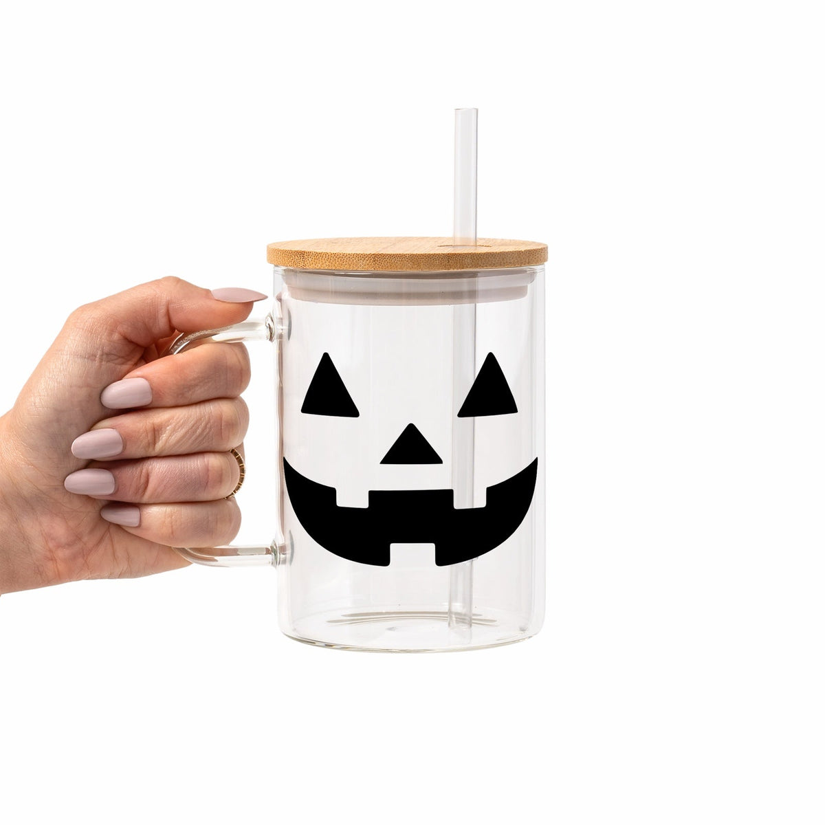 Jack-O-Lantern Glass Cup