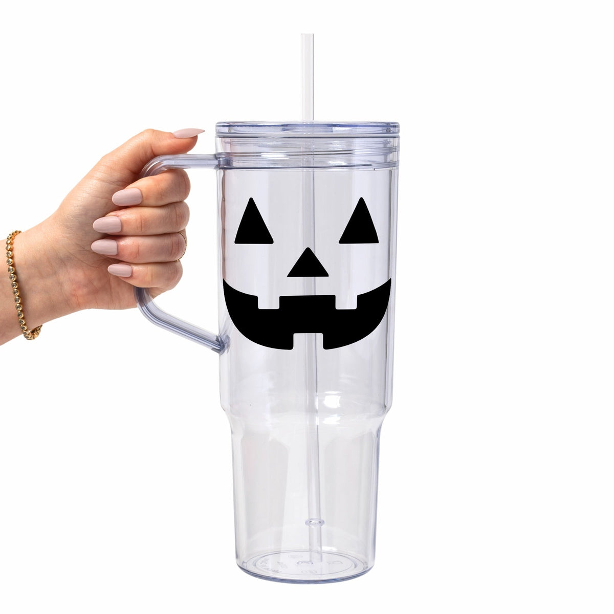 Jack-O-Lantern Glass Cup