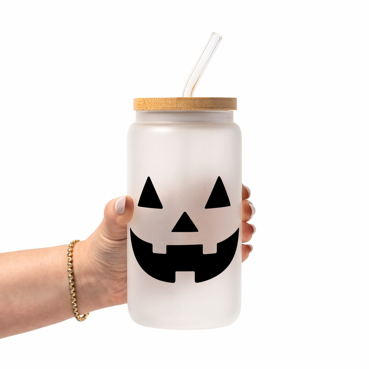 Jack-O-Lantern Glass Cup