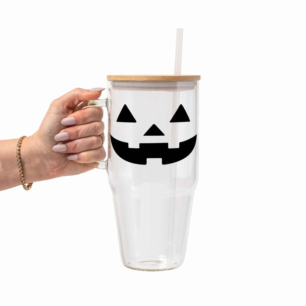 Jack-O-Lantern Glass Cup